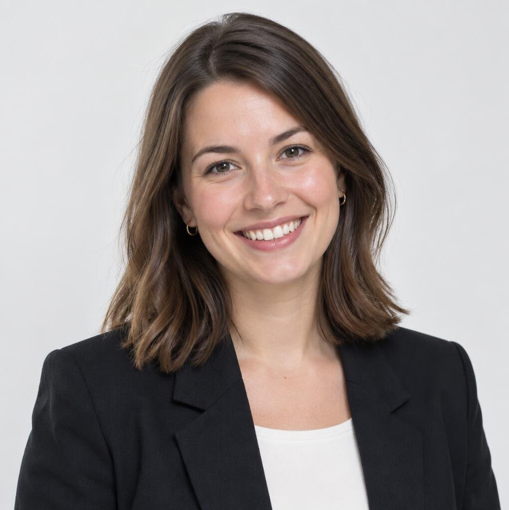Portrait of a Slovenian female program coordinator smiling