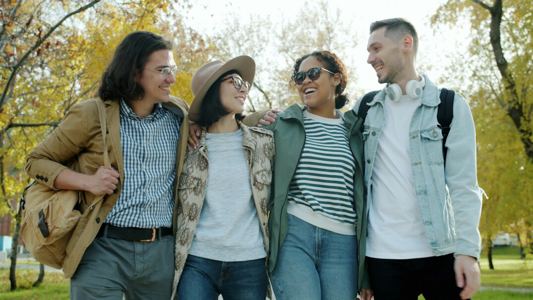 group walking together