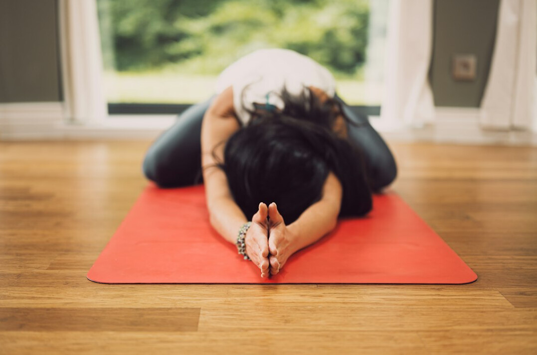 person doing yoga