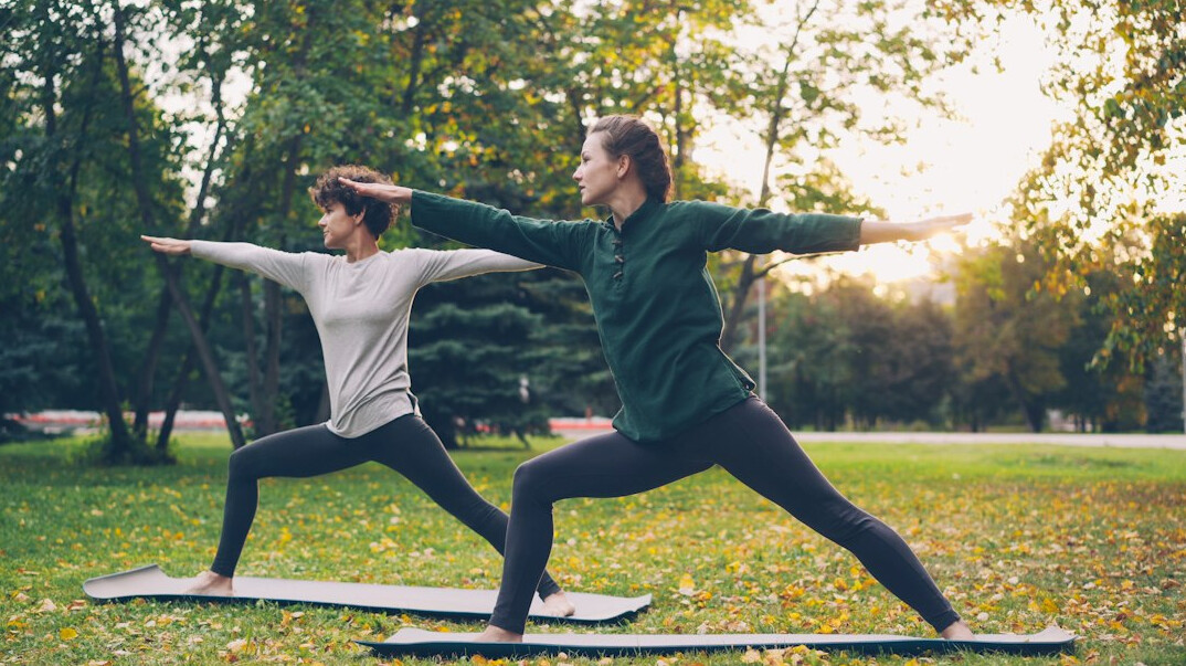 yoga class in park