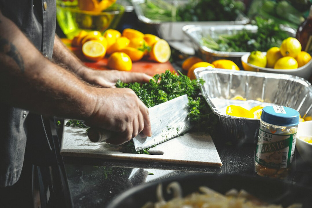 person preparing healthy food